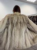 Fox Fur Coat, White Nordic, Size M