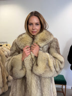 Fox Fur Coat, White Nordic, Size M