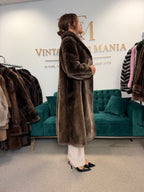 Sheared Beaver Fur Coat, Medium, Full Length
