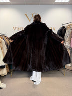 Dark Brown Blackglama Mink Fur Coat, Large, Pelz Aachen Germany