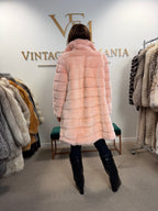Pink Mink Fur Coat, Medium, New