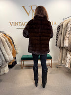 Brown Mink Fur Jacket, XL, Short