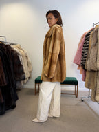 Mink Fur Jacket, Whiskey Sheared, Size M