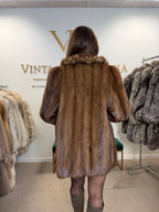 Pastel Mink Fur Jacket, Medium, Luxury Collar