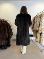 Mink Fur Coat, Dark Brown, Medium