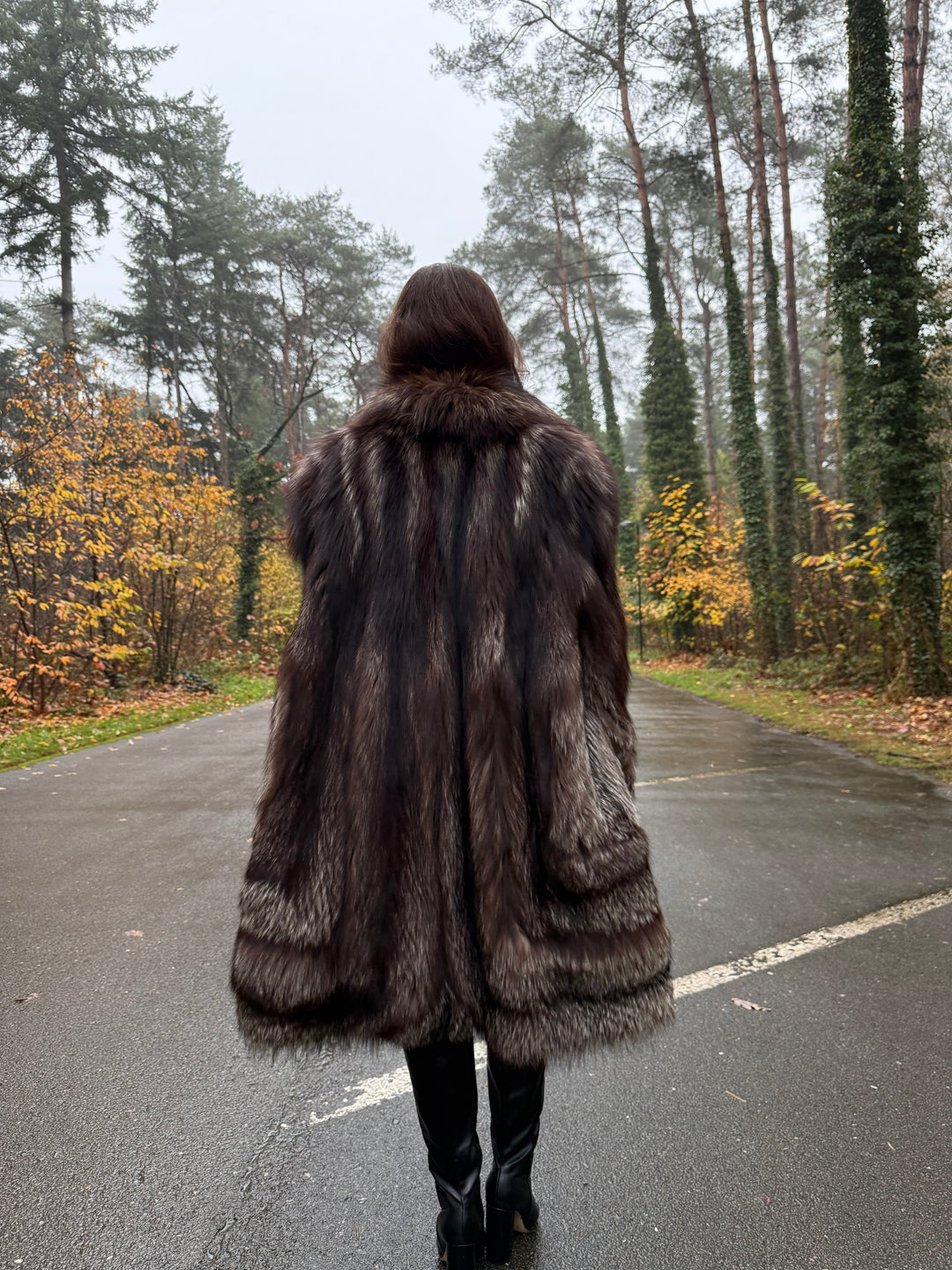 Reserved Silver fox coat