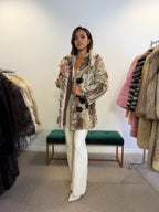 Luxury Mink Fur Coat, Sheared Hooded, Size M