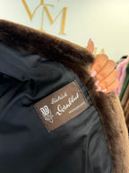 Sheared Beaver Fur Coat, Hooded, Oversize up to 3XL