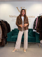 Short Brown SAGA Mink Fur Jacket, M/L