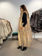Lynx & Fox Fur Coat, Convertible Full Length, Size L