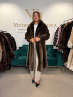 Sheared Beaver Fur Coat, Medium, Full Length