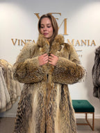 Coyote Fur Coat, Large, Full Length, Fluffy