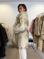 Coyote Fur Coat, Hip Length, Size XL