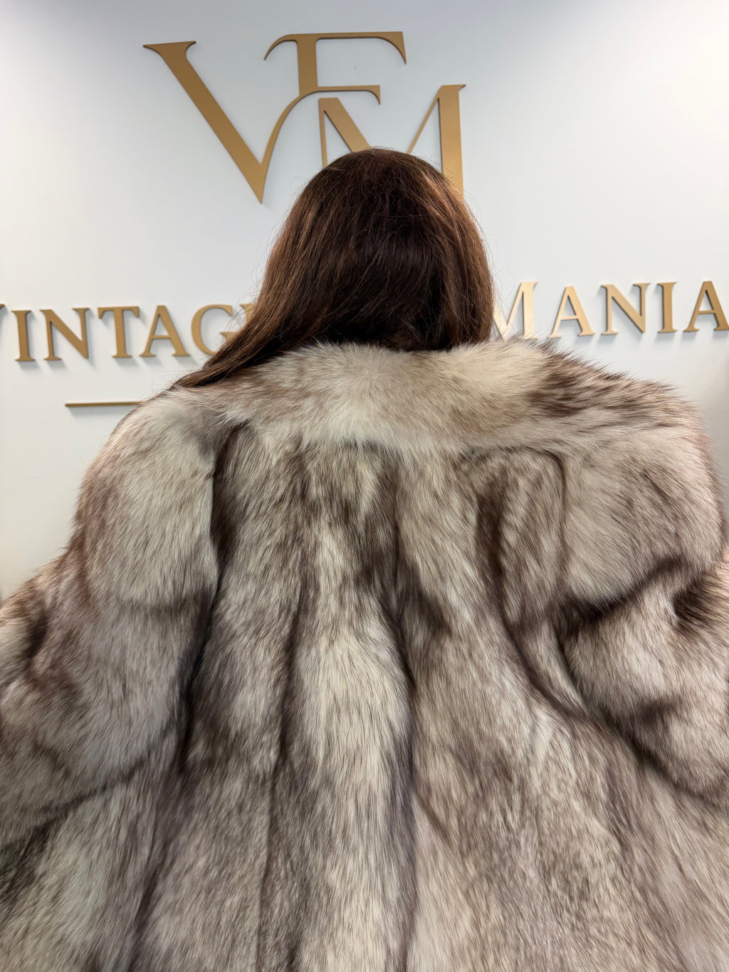 White Fox Fur Jacket, Short, Small