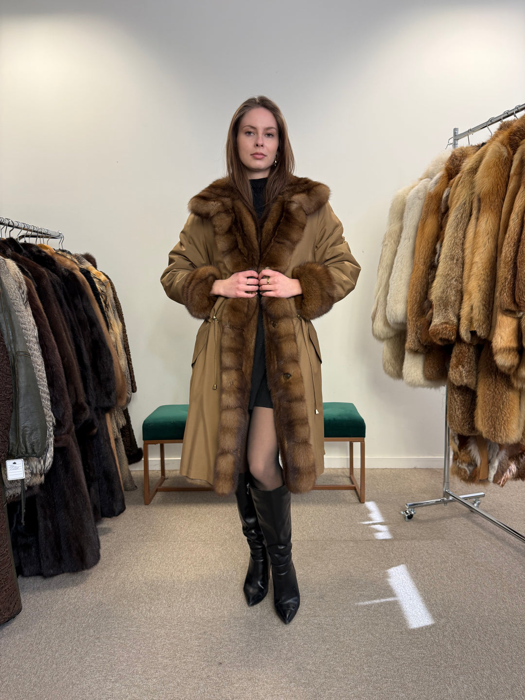 Sable fur coat Doublesided Medium size