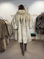 White Fox Fur Coat, 4XL, Swinger, Luxury