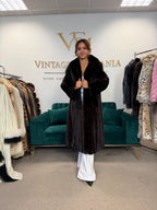 Dark Brown Blackglama Mink Fur Coat, Large, Pelz Aachen Germany