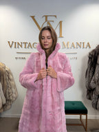 Mink Fur Coat, Pink Swinger, Size M/L