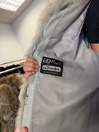 White SAGA Fox Fur Jacket, Medium