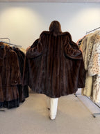 Brown Mink Fur Coat, Large, Luxury