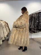 Lynx & Fox Fur Coat, Convertible Full Length, Size L