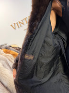 Loudwin Pelze Mink Fur Coat, Dark Brown, Full Length, XXL