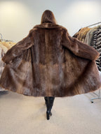 Beaver Fur Coat, Thick Fur, Size M