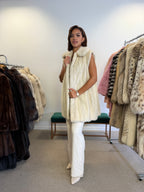 White Mink Fur Vest, Size M