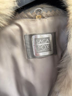 White SAGA Fox Fur Jacket, Medium