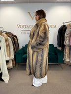 Coyote Fur Coat for Men, XL, Full Length