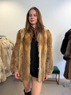 Red Fox Fur Jacket, Small, Fluffy