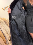 Very Dark Brown Mink Fur Coat, Large, German Furrier