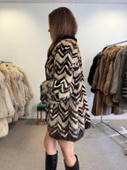 Unique Mink Fur Jacket, Mixed Pelt, speacial Design
