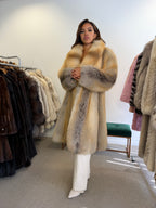 Golden Island Fox Fur Coat, SAGA FOX, luxury XXL