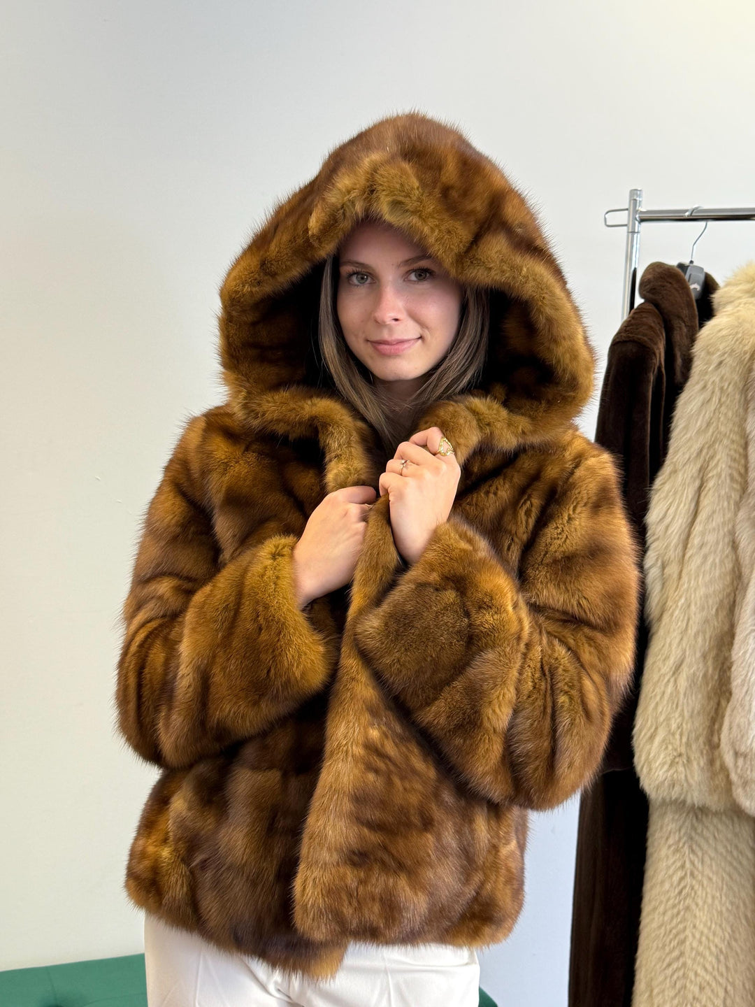 Golden sable fur jacket, medium sized sable jacket, real fur jacket,  m fur coat, real fur, fur jacket, fur coat, golden sable fur, new, m