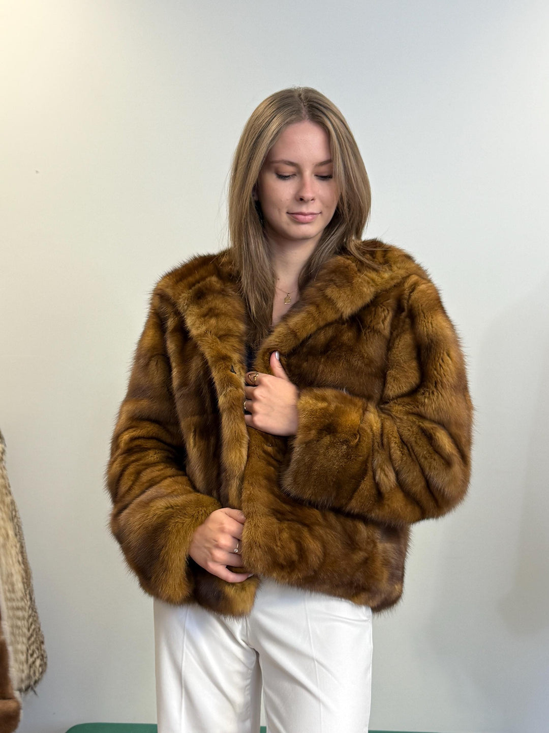 Golden sable fur jacket, medium sized sable jacket, real fur jacket,  m fur coat, real fur, fur jacket, fur coat, golden sable fur, new, m