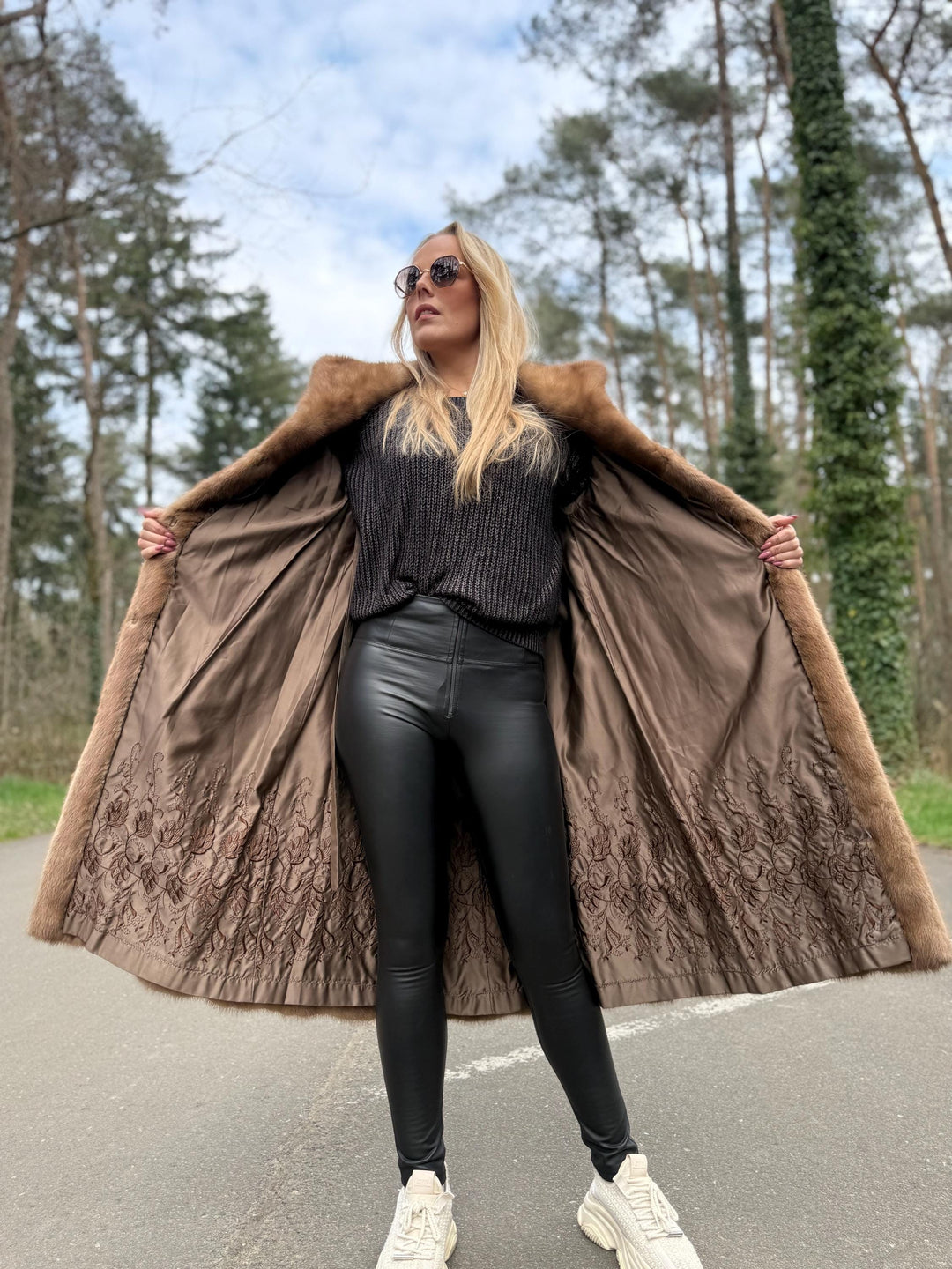 Long Pastel Mink Fur Coat, Small Size, High-Quality Fur, Brown Mink Coat, Thick Mink Fur, Perfect - Classic Vintage Style, Rare High Quality