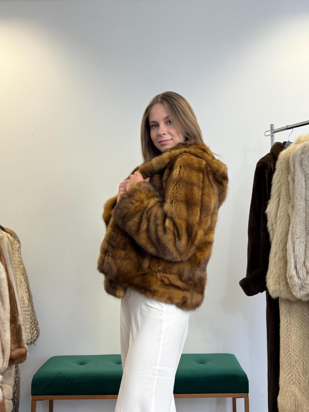 Golden sable fur jacket, medium sized sable jacket, real fur jacket,  m fur coat, real fur, fur jacket, fur coat, golden sable fur, new, m