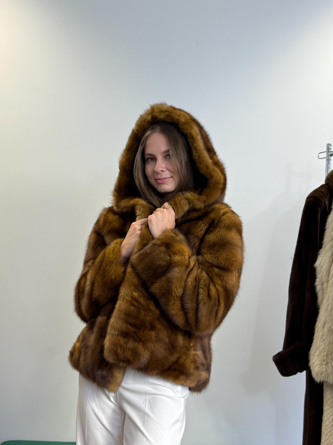Golden sable fur jacket, medium sized sable jacket, real fur jacket,  m fur coat, real fur, fur jacket, fur coat, golden sable fur, new, m