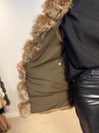 Brown Fox Fur Vest, Size M