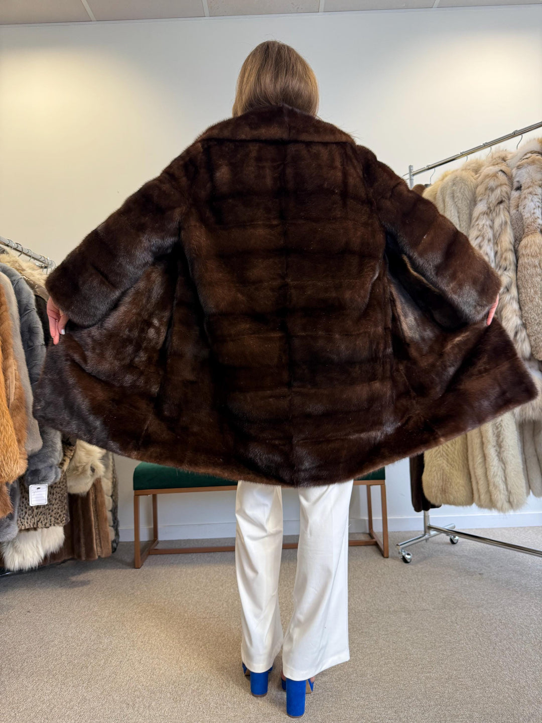 Natural Brown Mink Coat, XL Size, Real Fur Coat, Mink Coat, Brown Mink, Brown Mink Coat, Vintage Fur Coat, Soft Thick Mink Coat, Womens Coat