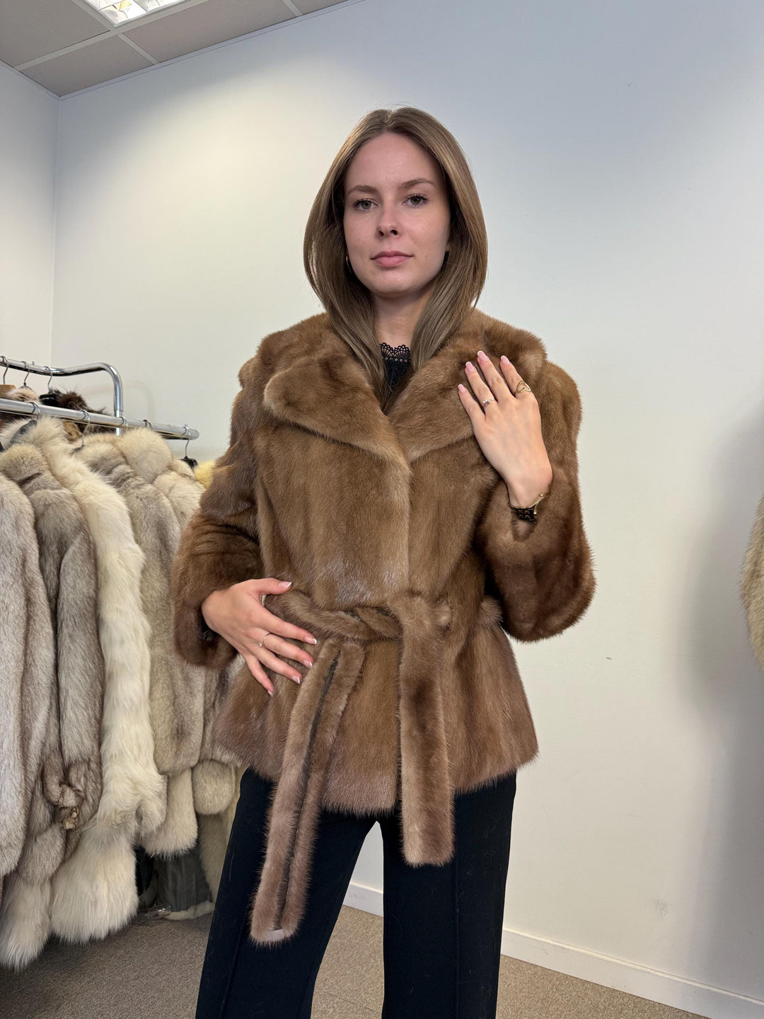 Pastel Mink Jacket, Medium Size, Mink Fur Coat, Brown Mink Jacket, Women's Fur Coat, Vintage Fur Coat, Real Fur Jacket, Real Mink Fur Jacket