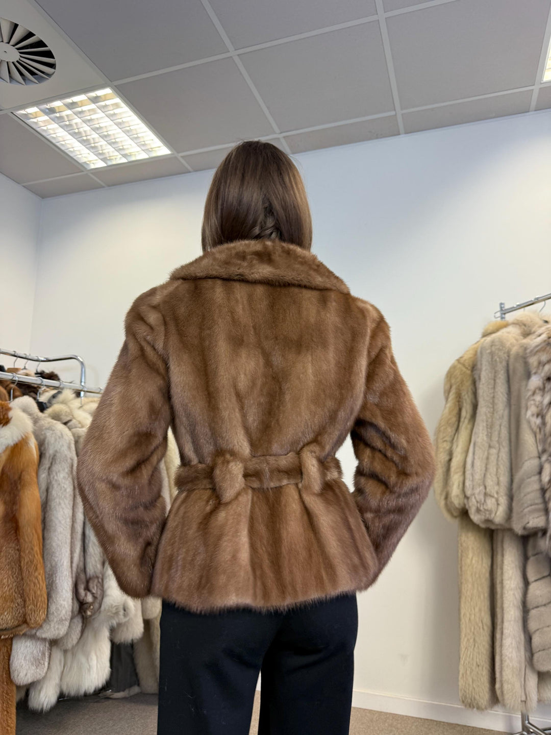 Pastel Mink Jacket, Medium Size, Mink Fur Coat, Brown Mink Jacket, Women's Fur Coat, Vintage Fur Coat, Real Fur Jacket, Real Mink Fur Jacket
