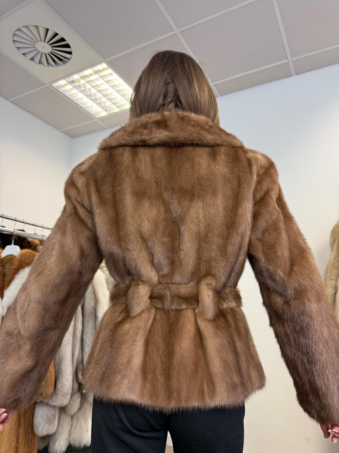 Pastel Mink Jacket, Medium Size, Mink Fur Coat, Brown Mink Jacket, Women's Fur Coat, Vintage Fur Coat, Real Fur Jacket, Real Mink Fur Jacket