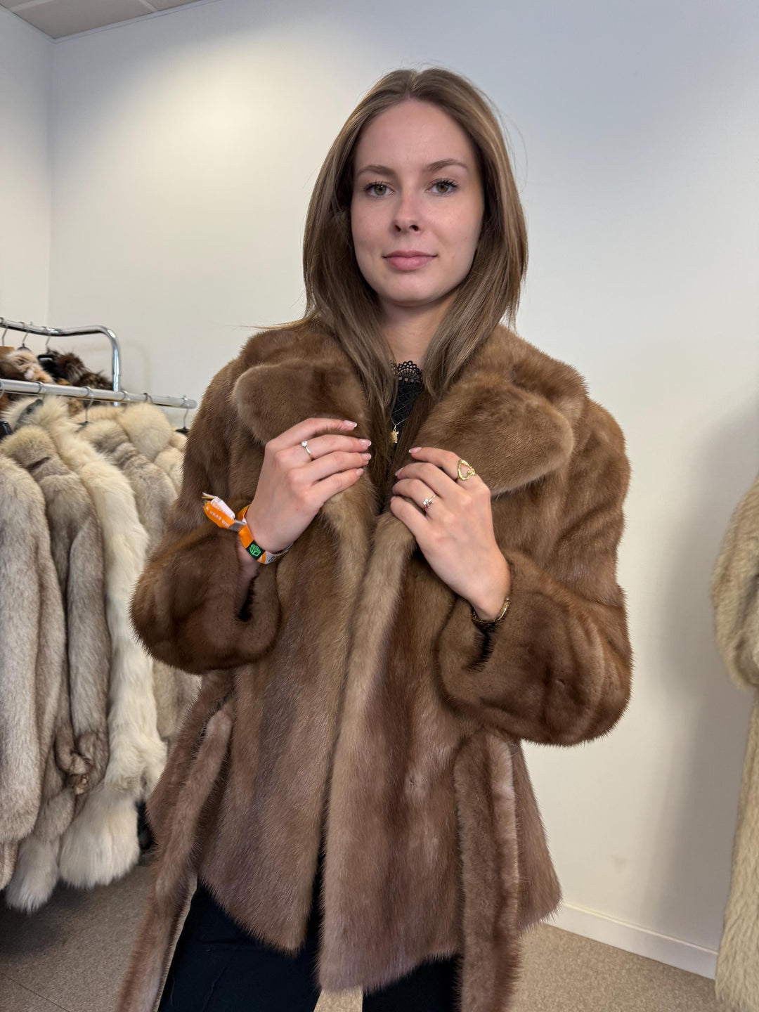 Pastel Mink Jacket, Medium Size, Mink Fur Coat, Brown Mink Jacket, Women's Fur Coat, Vintage Fur Coat, Real Fur Jacket, Real Mink Fur Jacket