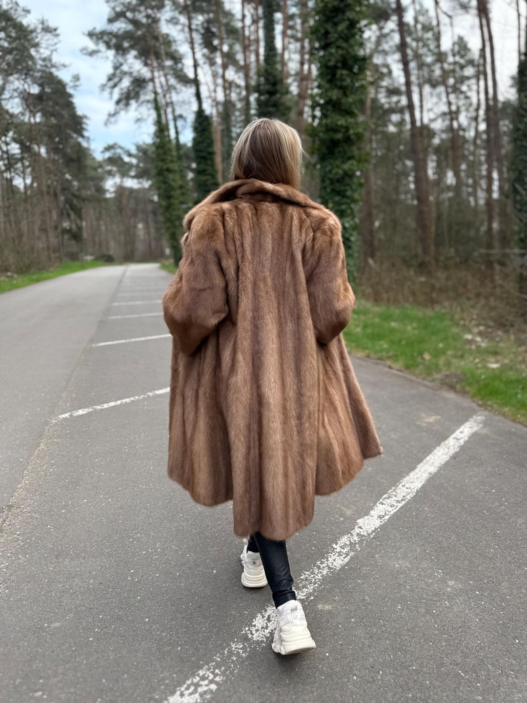 Light Pastel Mink Fur Coat, Large Size, High-Quality Fur, Brown Mink Coat, Vintage Fur Coat, Perfect Sheen, Luxury Women's Coat, Real Mink