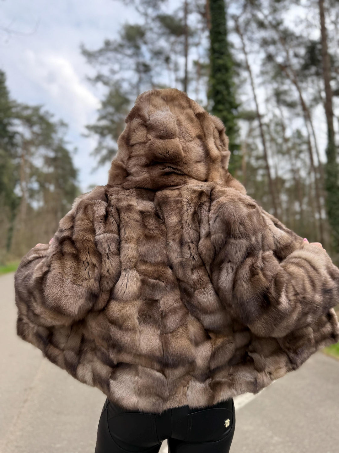 Luxury Sable Fur Jacket with Hoodie, Medium Size, Russian Sable Fur, Rich Expensive Fur Coat, Sable Fur for Women, Premium Fur, Custom Made