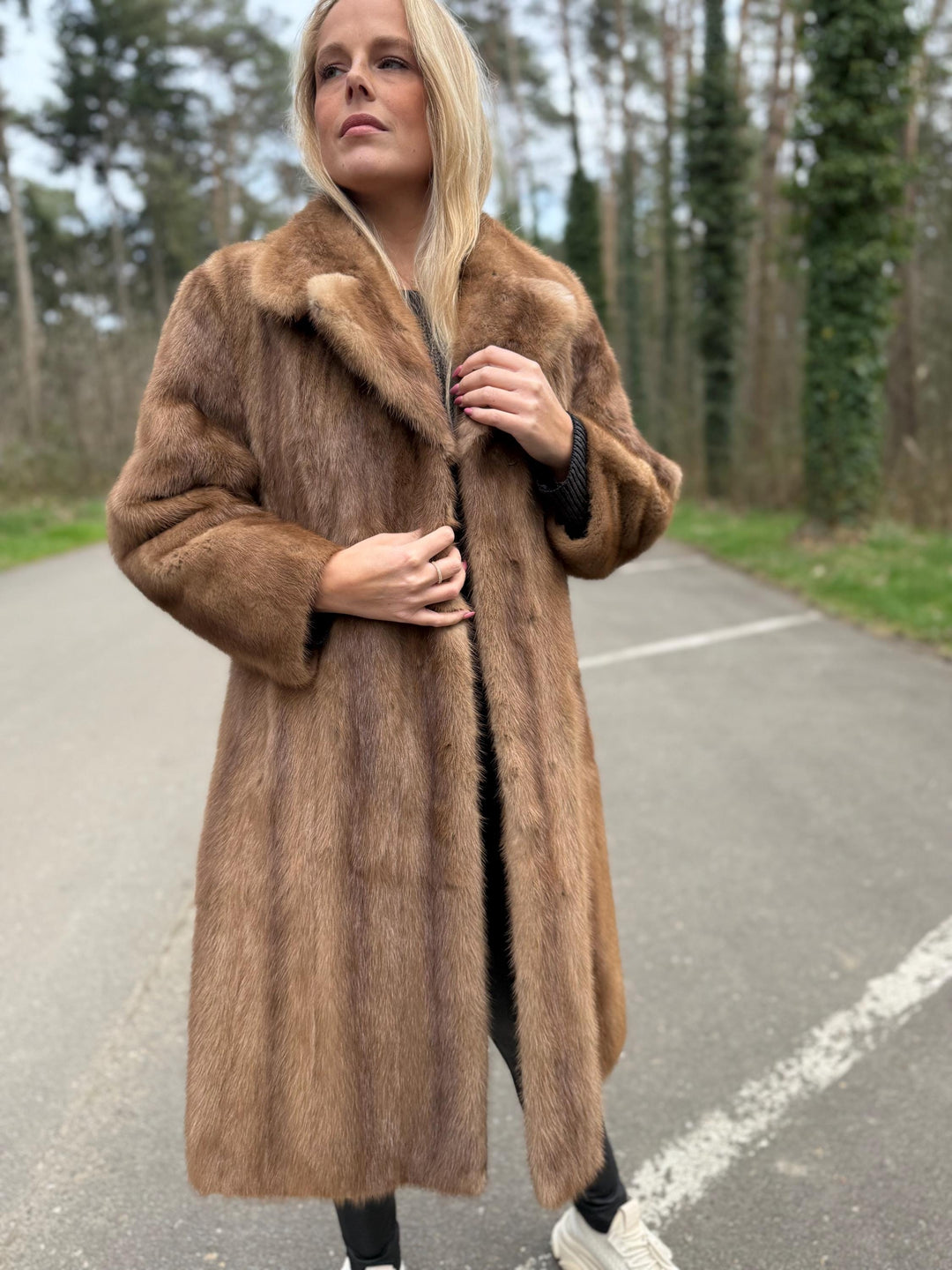 Light Pastel Mink Fur Coat, Large Size, High-Quality Fur, Brown Mink Coat, Vintage Fur Coat, Perfect Sheen, Luxury Women's Coat, Real Mink
