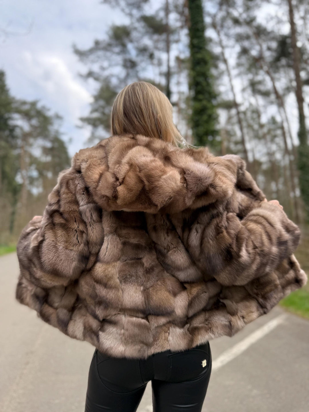 Luxury Sable Fur Jacket with Hoodie, Medium Size, Russian Sable Fur, Rich Expensive Fur Coat, Sable Fur for Women, Premium Fur, Custom Made