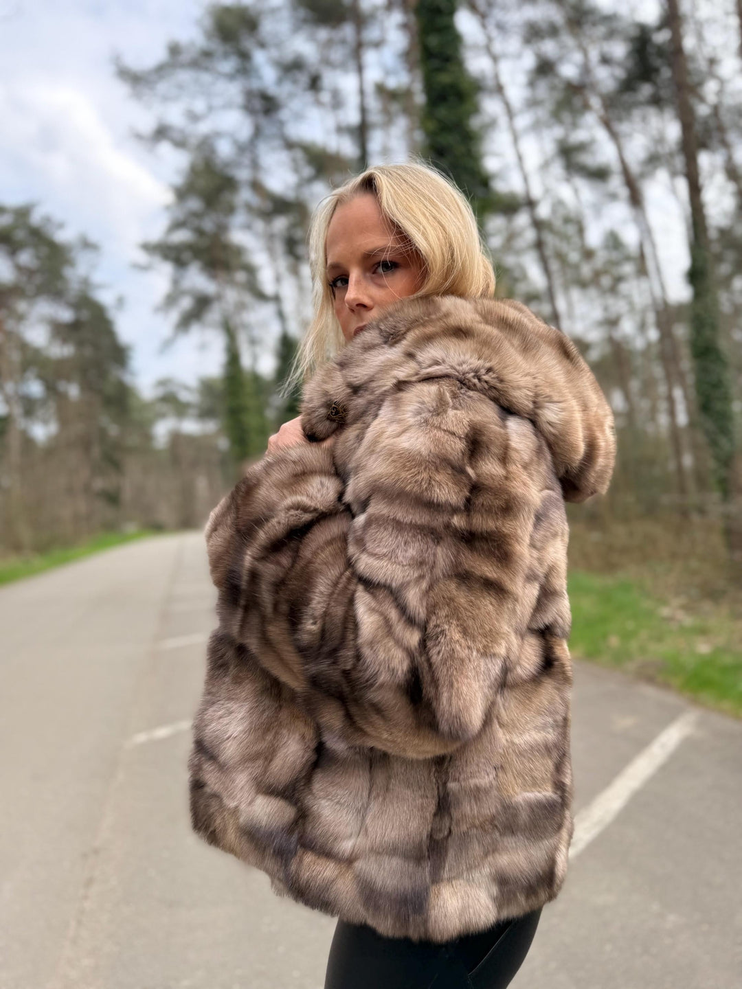 Luxury Sable Fur Jacket with Hoodie, Medium Size, Russian Sable Fur, Rich Expensive Fur Coat, Sable Fur for Women, Premium Fur, Custom Made